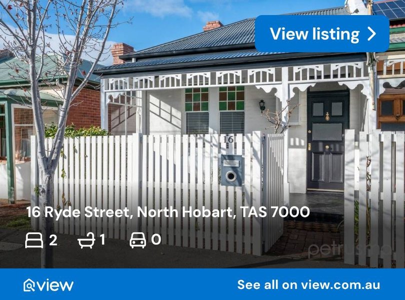 Home sweet home in the Tasmanian capital.