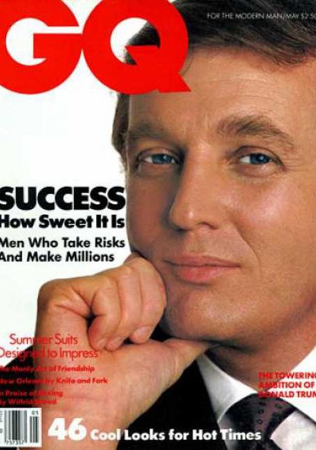 Donald Trump on the cover of GQ in 1984.