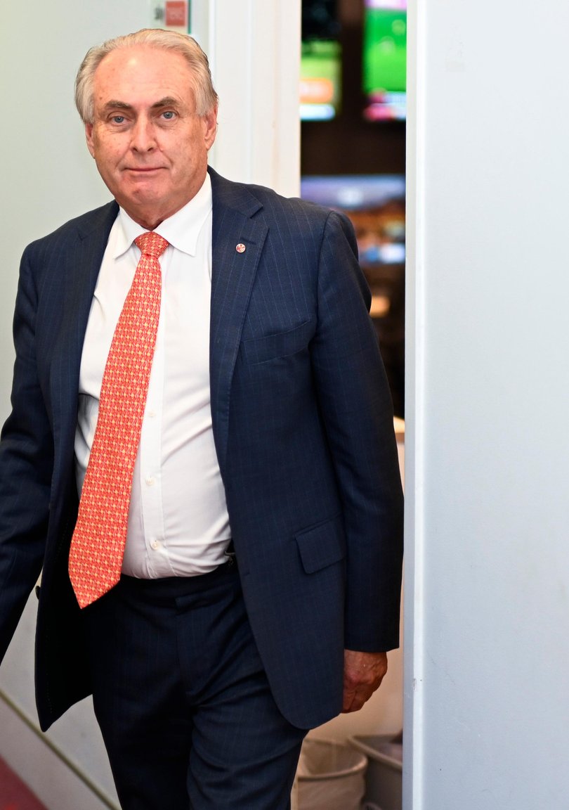 Minister for Trade and Tourism of Australia, Don Farrell holds a press conference at Parliament House in Canberra.