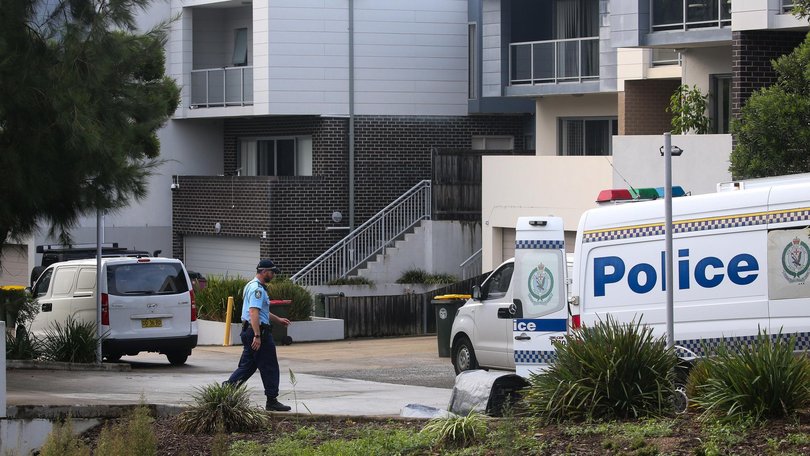 Police outside the Chos’ Baulkham Hills home. Picture: NewsWire/Gaye Gerard.