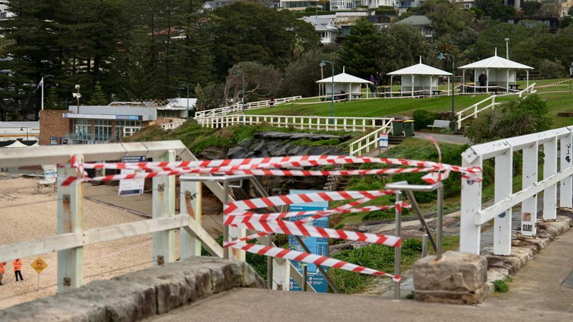 The council has established an exclusion zone at the beach.