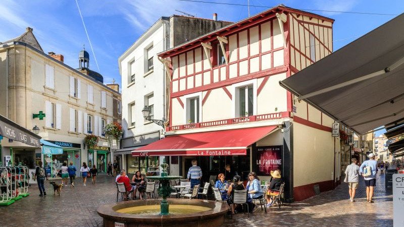 A view of Les Sables d’Olonne, a French resort town that has announced fines for people that walk around ‘half-naked’.