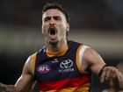 Izak Rankine has helped the Crows overcome Hawthorn in Adelaide to go top of the ladder. 