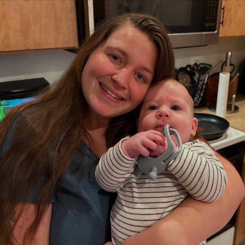 Kyleigh Wagner with her son, Carter.
