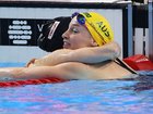 Mollie O’Callaghan came second to Dutchwoman Marrit Steenbergen in the 100m freestyle final at the world champs.