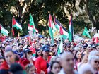 Pro-Palestinian protesters will march over the Sydney Harbour Bridge on Sunday.