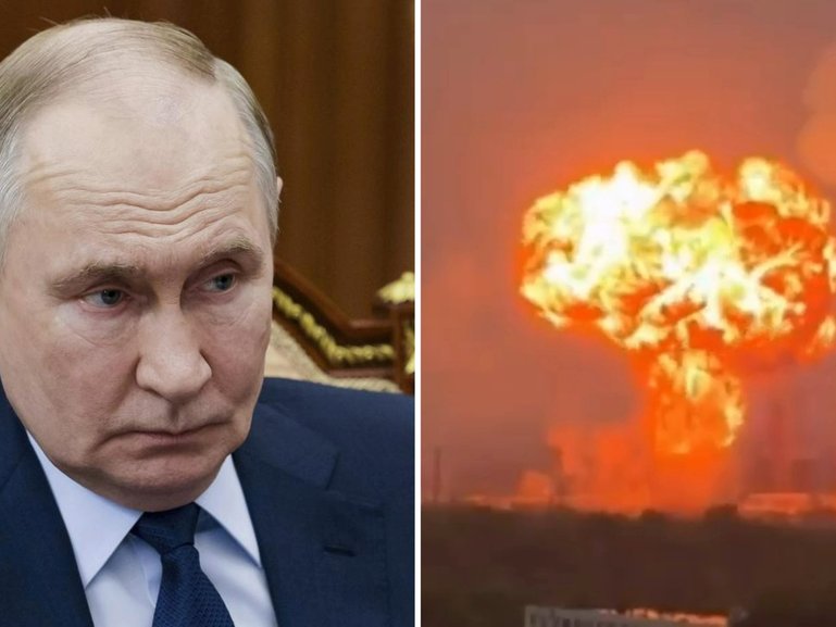 Kyiv targeted oil refineries and a key military airfield for drones inside Russia