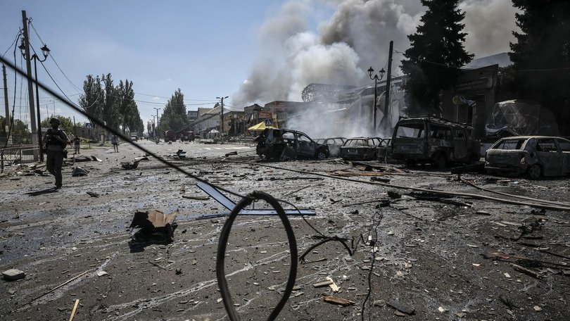 Kyiv targeted oil refineries and a key military airfield for drones inside Russia. (EPA PHOTO)