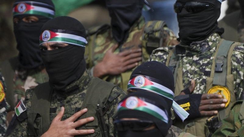 Hamas says an independent Palestinian state must be established before it agrees to disarm. (AP PHOTO)