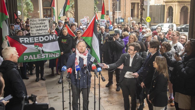 Protest organiser Josh Lees. Picture: NewsWire/Jeremy Piper.