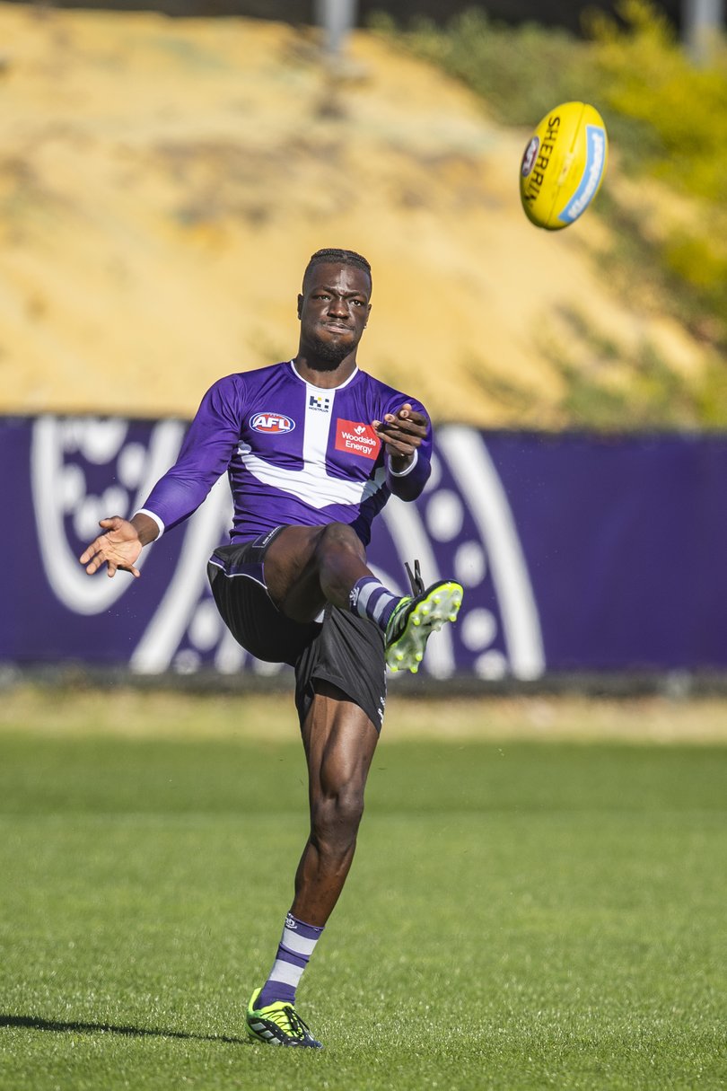 Fremantle Dockers training at Cockburn ARC. Michael Frederick.