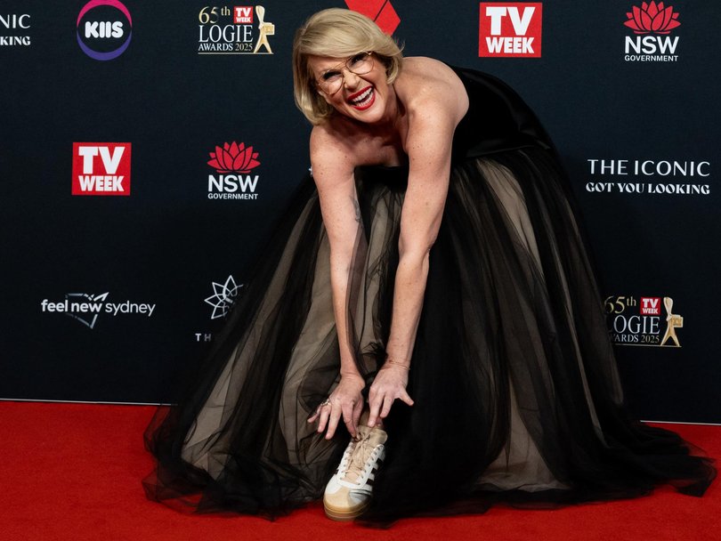 Julia Morris attends The TV week Logie Awards red carpet show in the Lobby at The Star. Picture: NewsWire / Monique Harmer