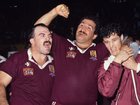 Former Queensland, Australia, Canberra and Brisbane star Sam Backo (second right) has died, aged 64. (HANDOUT/NRL PHOTOS)