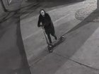 Police have released security footage of a man who has allegedly spray-painted a synagogue.