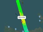 AMSA’s rescue jet searches for the missing plane in the Bass Strait. FlightRadar24