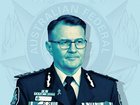 Outgoing AFP Commissioner Reece Kershaw at a press conference at Parliament House in Canberra, Monday, August 4.