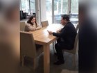 Released footage shows Erin Patterson speaking to police at the table she served her deadly lunch.