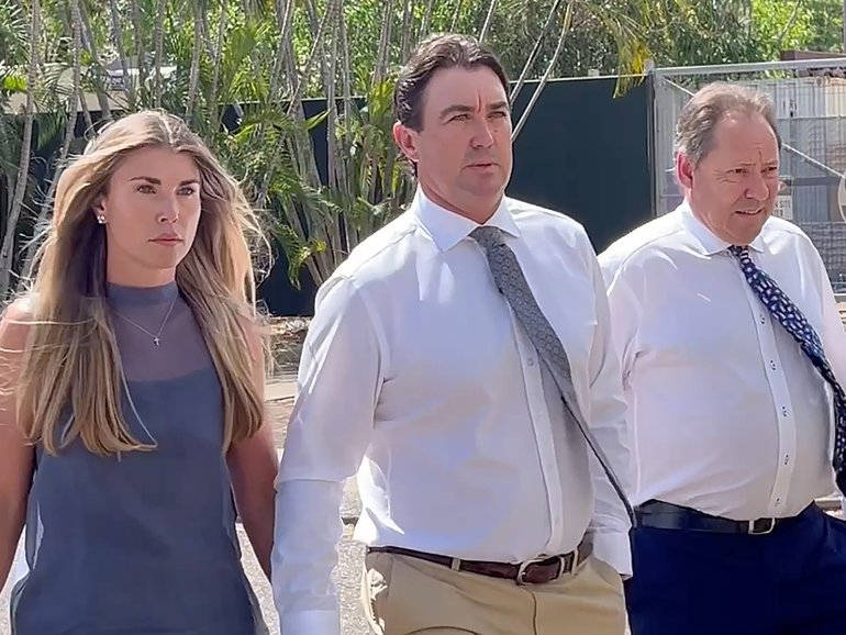 Matt Wright arrives at court on Tuesday.