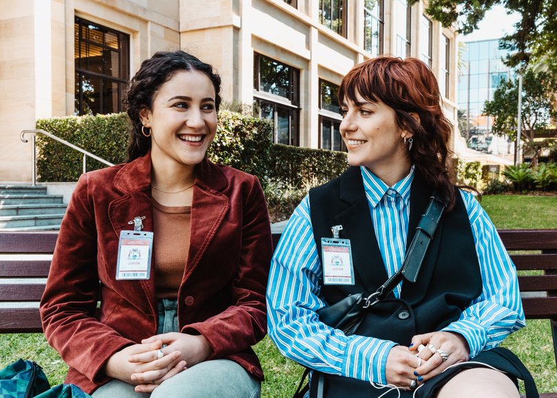 Hanah Tayeb and Nathalie Morris in The Twelve.