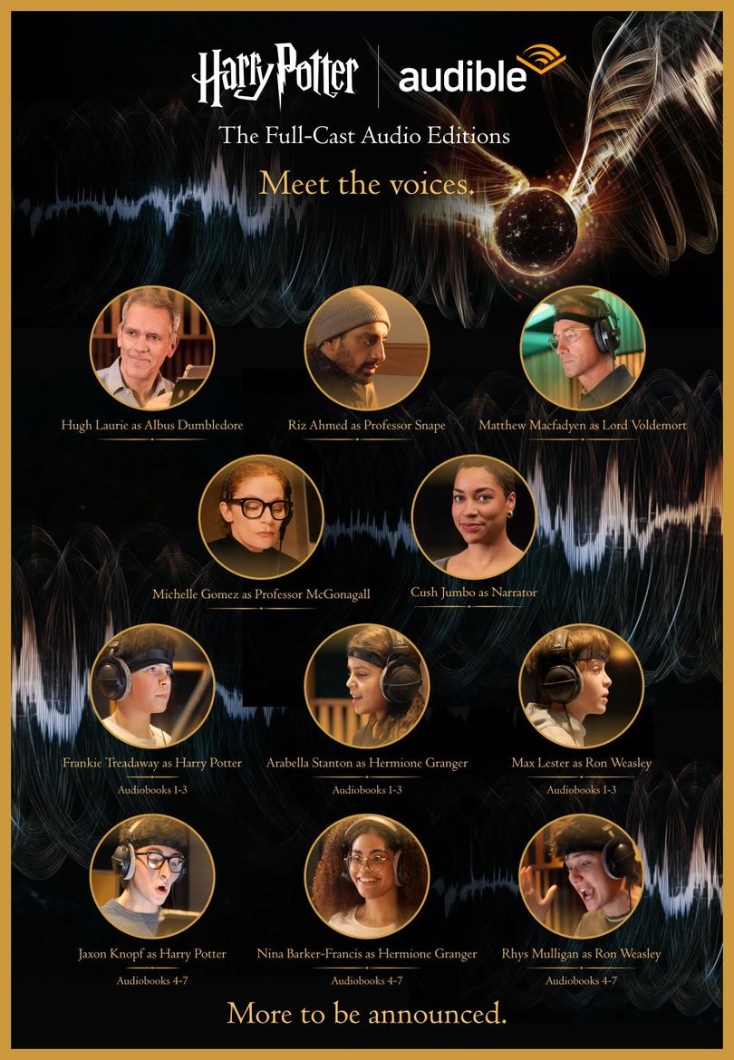Cast members of the latest Harry Potter audiobook production have been announced.