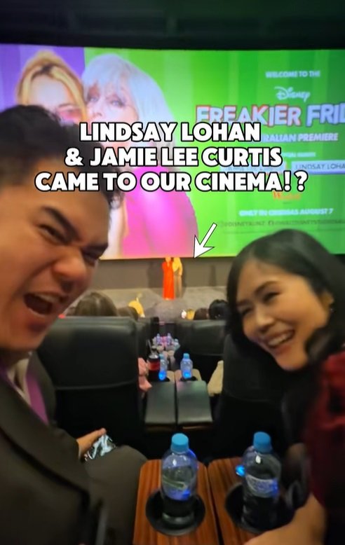 Lindsay Lohan and Jamie Lee Curtis surprised fans at a screening of Freakier Friday on Tuesday night.