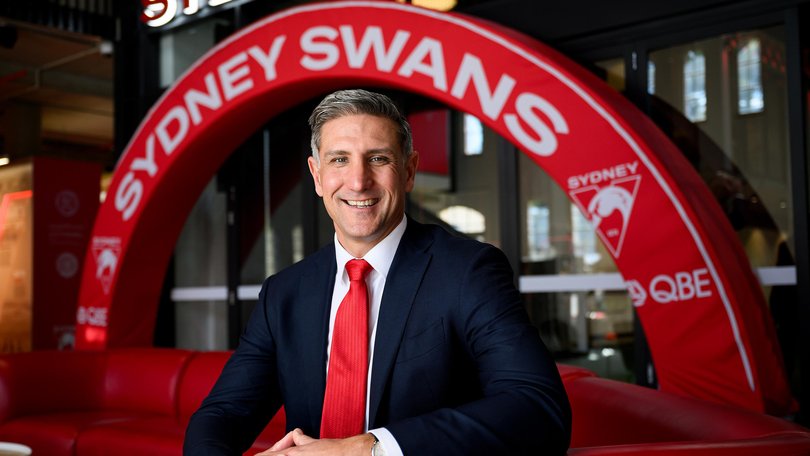 Matthew Pavlich poses for a photograph at Sydney Swans HQ in Sydney, Wednesday, August 6, 2025. AFL Hall of Fame member, Matthew Pavlich, has been appointed as Chief Executive Officer of the Sydney Swans. (AAP Image/Bianca De Marchi) NO ARCHIVING BIANCA DE MARCHI