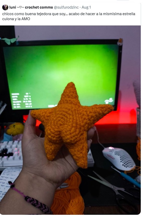 One person crocheted a version of the starfish. 