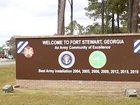 Authorities apprehended the shooter before noon local time after the base went into lockdown. (AP PHOTO)