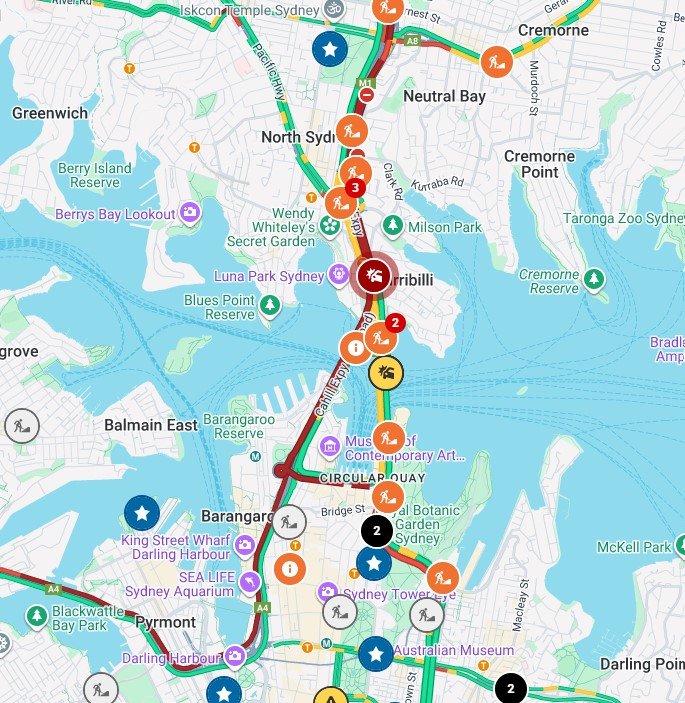 Live Traffic update August 8.