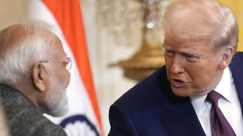 India's Narendra Modi and US President Donald Trump are yet to secure a trade deal. (AP PHOTO)