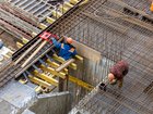 A building worker has miraculously survived after a stake pierced his chest.