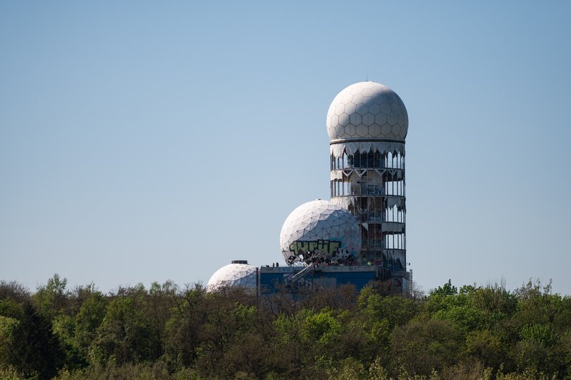 The former listening station stands on the Teufelsberg. 