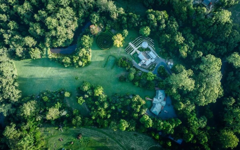 The estate spans almost 12.5 acres.