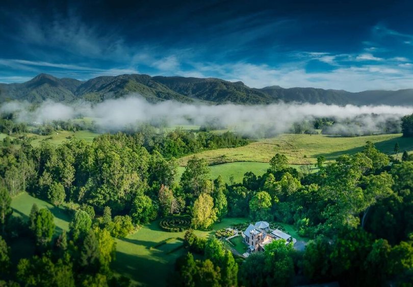 An aerial view of the estate.