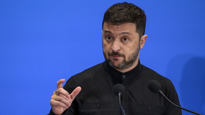 Ukrainian President Volodymyr Zelensky flatly rejected the idea that Ukraine could cede land to Russia.