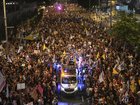 Thousands of supporters of Israeli hostages held in Gaza have rallied calling for an end to the war. (AP PHOTO)