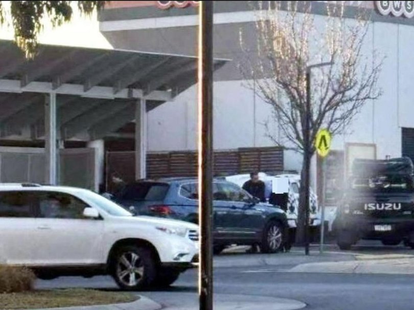 Police were called to the Hoppers Crossing centre on Saturday afternoon. Picture: 9News