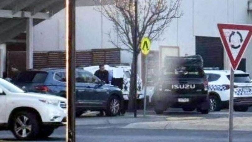 Police were called to reports of an attack involving a machete at shopping centre in Melbourne's southwest on Saturday. 9News