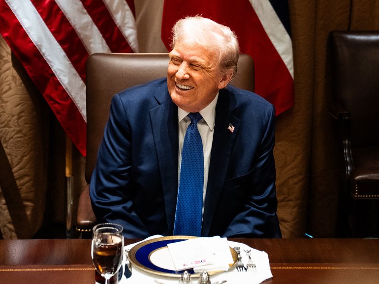 From left, Secretary of State Marco Rubio, President Donald Trump and Treasury Secretary Scott Bessent in the White House.
