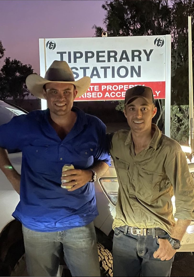 Crocodile egg collector Jock Purcell (right) with the late Chris ‘Willow’ Wilson.