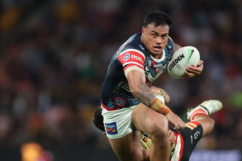 Roosters enforcer Spencer Leniu. 