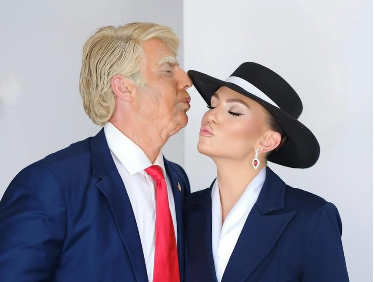 US President Donald Trump and First Lady Melania Trump have been impersonated on Dancing with the Stars in Israel.