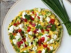 Goat’s Cheese and Herb Omelette with Guacamole Salsa