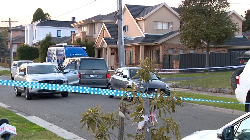 Police at the scene.