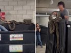 A woman made a frightening mistake after finding a giant 6m python.