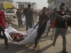 Israeli forces pounded eastern districts of Gaza City again overnight, witnesses and medics say. (AP PHOTO)
