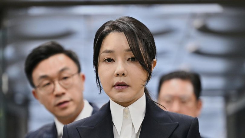 Former first lady Kim Keon-hee has denied stock fraud, bribery and influence peddling allegations. (AP PHOTO)