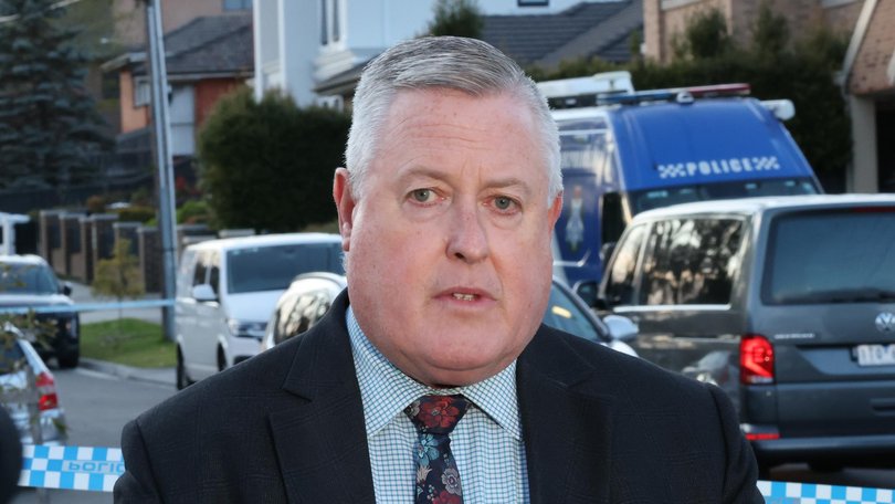 Detective Inspector Dean Thomas said officers believed the man charged with the pair’s murder was known to them. Picture: NewsWire/ David Crosling