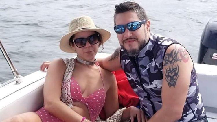 Adam Crespo with Silvia Galva, who he murdered in their Florida home.