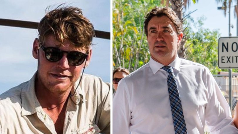 Former helicopter pilot Seb Robinson, left, and Outback Wrangler Matt Wright.